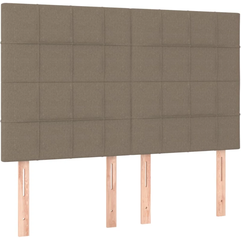 vidaXL Κρεβάτι Boxspring με Στρώμα Taupe 140x200 εκ. Υφασμάτινο