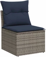 vidaXL 2 τεμαχίων σετ καναπέδες κήπου με μαξιλάρια Γκρι Ακακία
