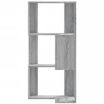vidaXL Βιβλιοθήκη Γωνιακή 3 Επ. Γκρι Sonoma 50x50x102εκ Επεξ. Ξύλο