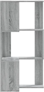 vidaXL Βιβλιοθήκη Γωνιακή 3 Επ. Γκρι Sonoma 50x50x102εκ Επεξ. Ξύλο