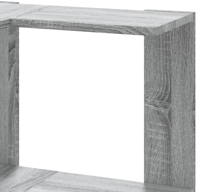 vidaXL Βιβλιοθήκη Γωνιακή 3 Επ. Γκρι Sonoma 50x50x102εκ Επεξ. Ξύλο