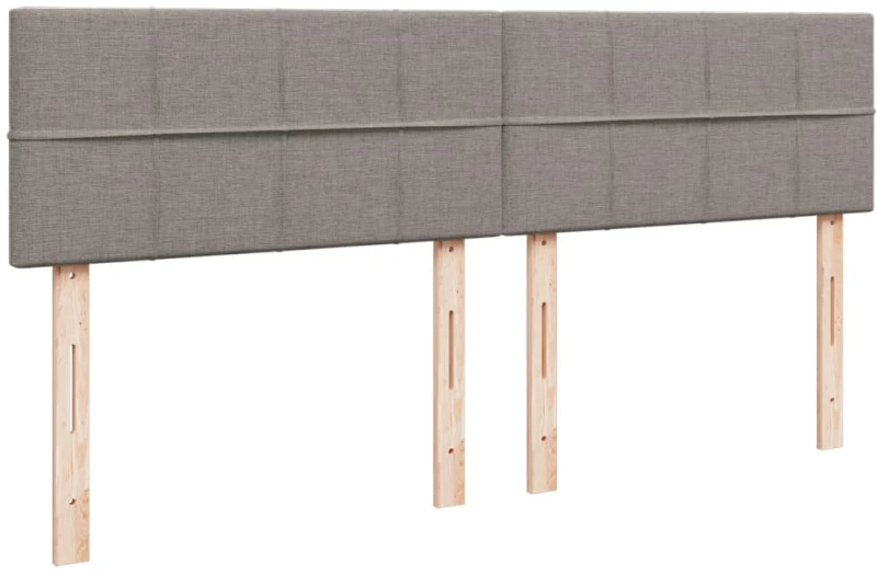 vidaXL Κρεβάτι Boxspring με Στρώμα Taupe 200x200 εκ. Υφασμάτινο