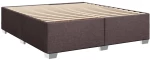 vidaXL Κρεβάτι Boxspring με Στρώμα Σκούρο Καφέ 200x200 εκ. Υφασμάτινο