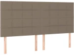 vidaXL Κρεβάτι Boxspring με Στρώμα Taupe 200x200 εκ. Υφασμάτινο