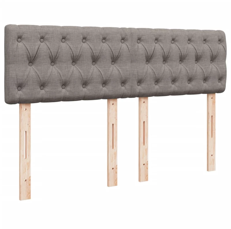 vidaXL Κρεβάτι Boxspring με Στρώμα Taupe 140x190 εκ. Υφασμάτινο