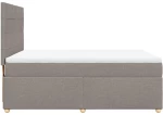 vidaXL Κρεβάτι Boxspring με Στρώμα Taupe 140x190 εκ. Υφασμάτινο