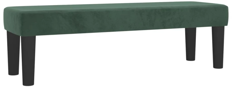 vidaXL Κρεβάτι Boxspring με Στρώμα Σκούρο Πράσινο 140x190εκ. Βελούδινο
