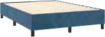 vidaXL Κρεβάτι Boxspring με Στρώμα Σκούρο Μπλε 140x190 εκ. Βελούδινο