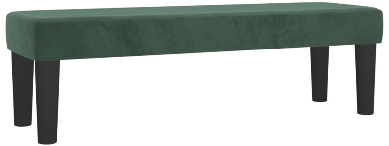 vidaXL Κρεβάτι Boxspring με Στρώμα Σκούρο Πράσινο 140x200εκ. Βελούδινο