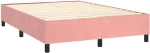 vidaXL Κρεβάτι Boxspring με Στρώμα Ροζ 140x190 εκ. Βελούδινο