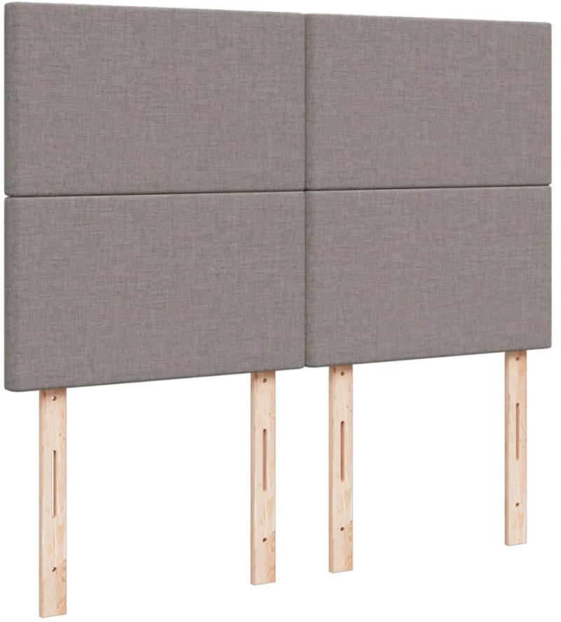 vidaXL Κρεβάτι Boxspring με Στρώμα Taupe 140x190 εκ. Υφασμάτινο