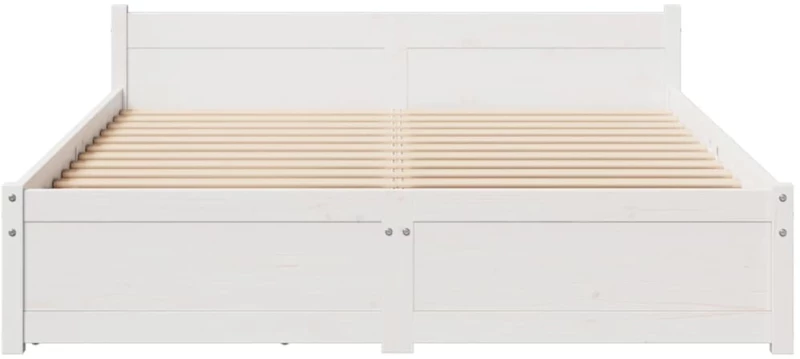 vidaXL Σκελετός Κρεβ. Χωρίς Στρώμα Λευκό 120x200 εκ Μασίφ Πεύκο