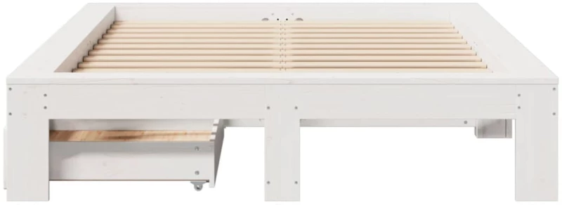 vidaXL Σκελετός Κρεβ. Χωρίς Στρώμα Λευκό 120x200 εκ Μασίφ Πεύκο