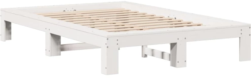vidaXL Σκελετός Κρεβ. Χωρίς Στρώμα Λευκό 120x200 εκ Μασίφ Πεύκο