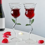 Rose Wine Glass Set – Σετ ποτηριών κρασιού με τριαντάφυλλο MM05118