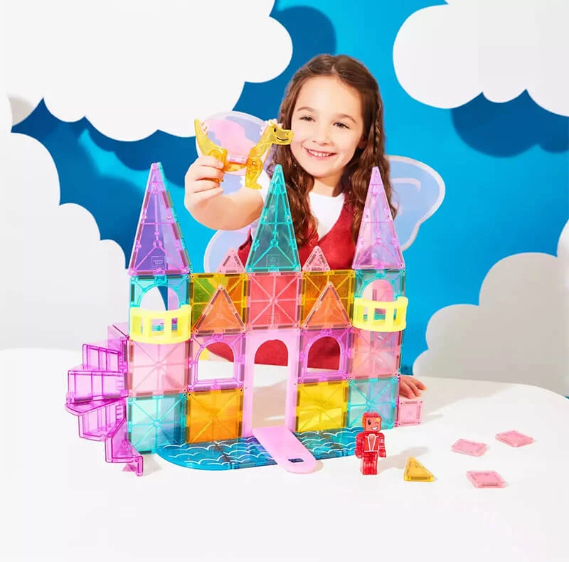 Magna-Tiles μαγνητικά Πλακίδια σετ Castle DLX 48τμχ