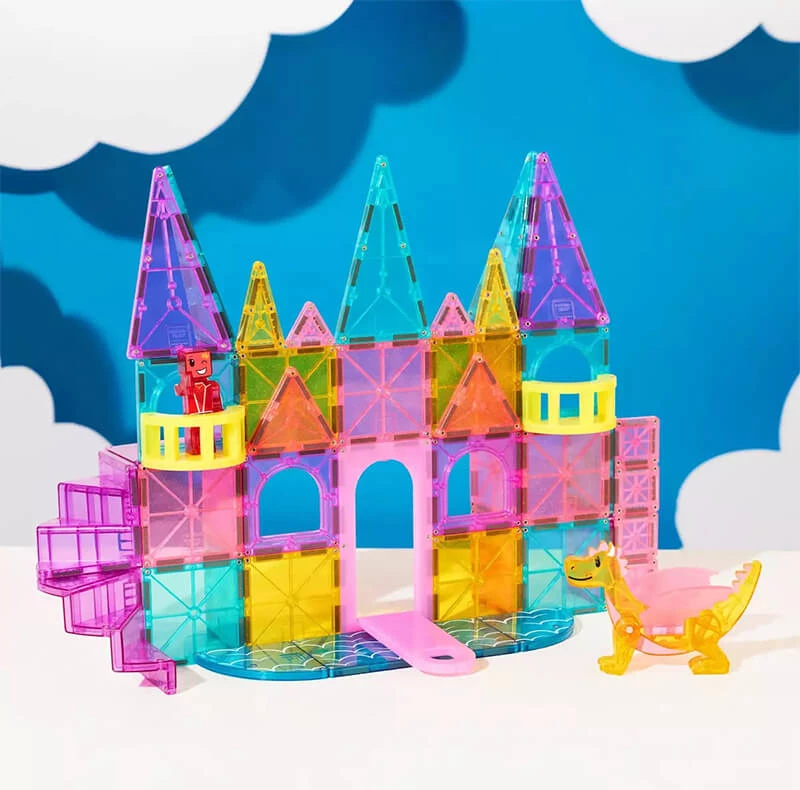 Magna-Tiles μαγνητικά Πλακίδια σετ Castle DLX 48τμχ