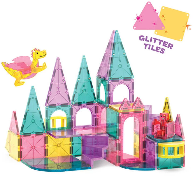 Magna-Tiles μαγνητικά Πλακίδια σετ Castle DLX 48τμχ
