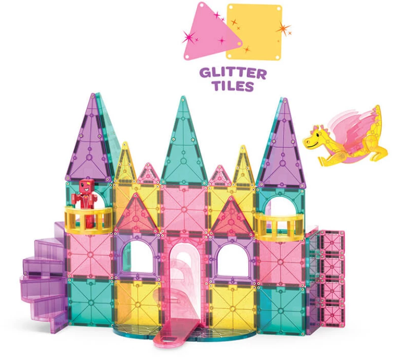 Magna-Tiles μαγνητικά Πλακίδια σετ Castle DLX 48τμχ