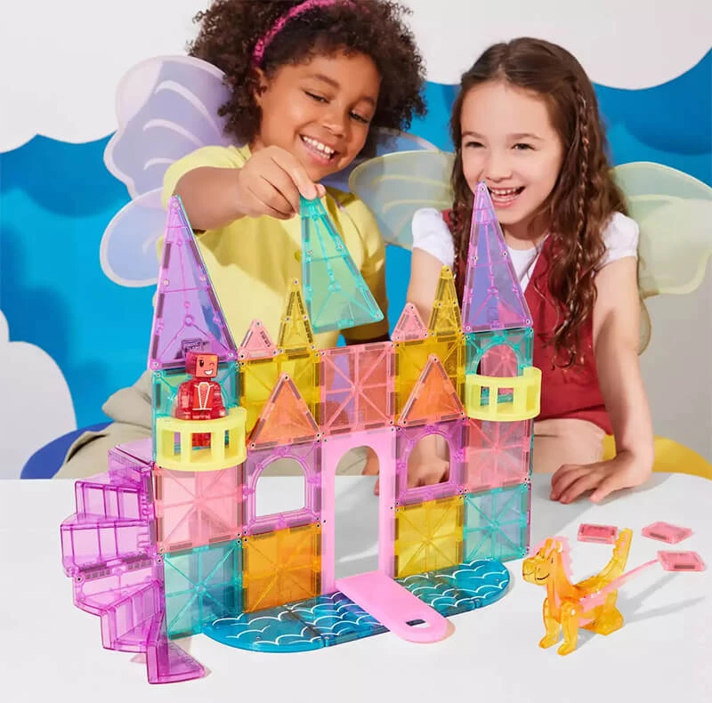 Magna-Tiles μαγνητικά Πλακίδια σετ Castle DLX 48τμχ