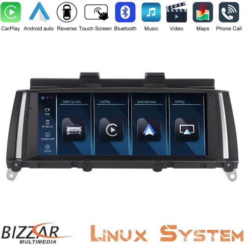 Bizzar bmw x3 f25 & x4 f26 nbt Linux Apple Carplay | Android Auto Screen 10.25″ hd Anti-Reflection u-bm-9223gn