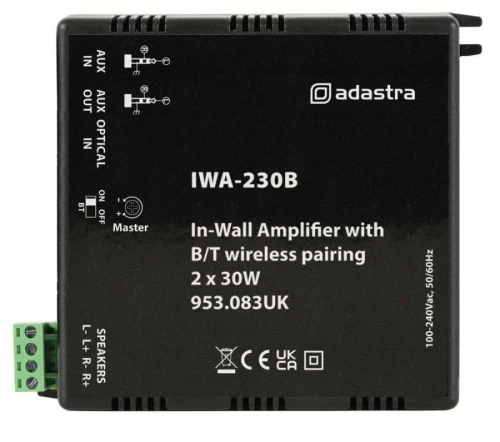 Adastra IWA-230B Εντοιχισμένος Ενισχυτής με Bluetooth 2x30W (Τεμάχιο)