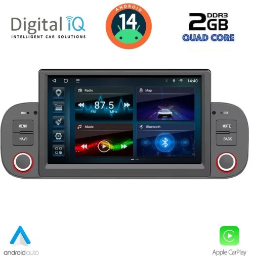 DIGITAL IQ BLD 222_CPA (7" DECK) MULTIMEDIA SYSTEM for FIAT PANDA mod. 2012-2021