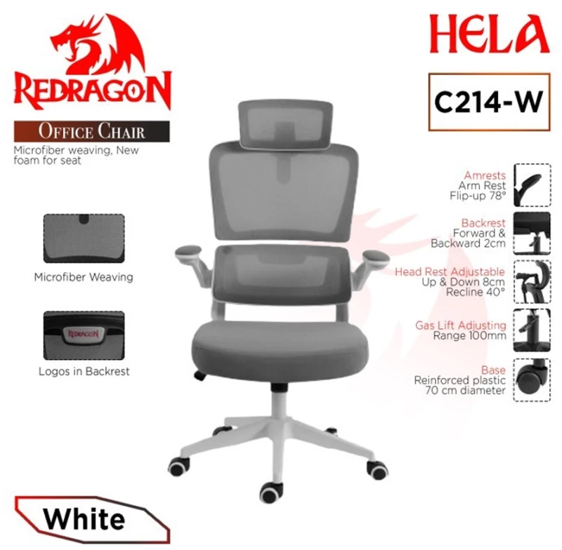 Gaming Καρέκλα - Redragon C214W WHITE