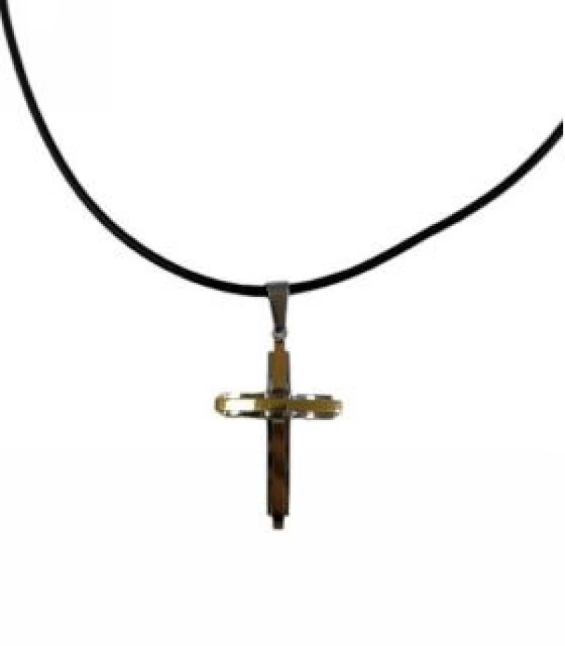 Kostibas 1313-352X, Σταυρός, Stainless Steel, Ατσάλι, Καουτσούκ, Χρυσό
