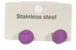 Kostibas 3013-639BJ, Σκουλαρίκια, Ατσάλι, Μωβ