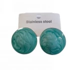 Kostibas 3013-648T, Σκουλαρίκια, Ατσάλι, Τιρκουάζ
