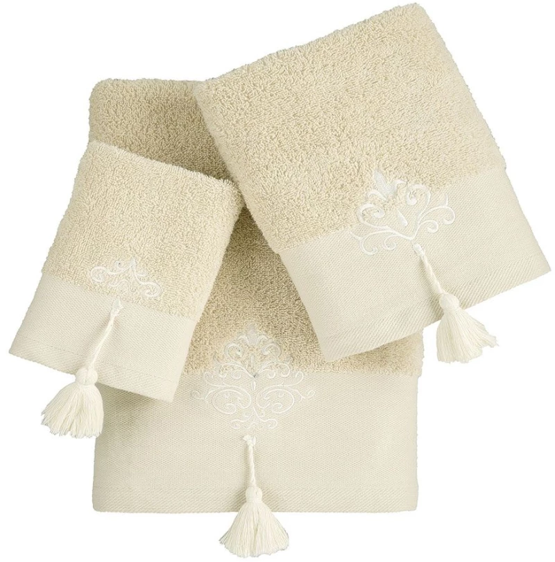 Πετσέτες Emeline (Σετ 3τμχ) Beige Nima Σετ Πετσέτες 70x140cm 100% Βαμβάκι