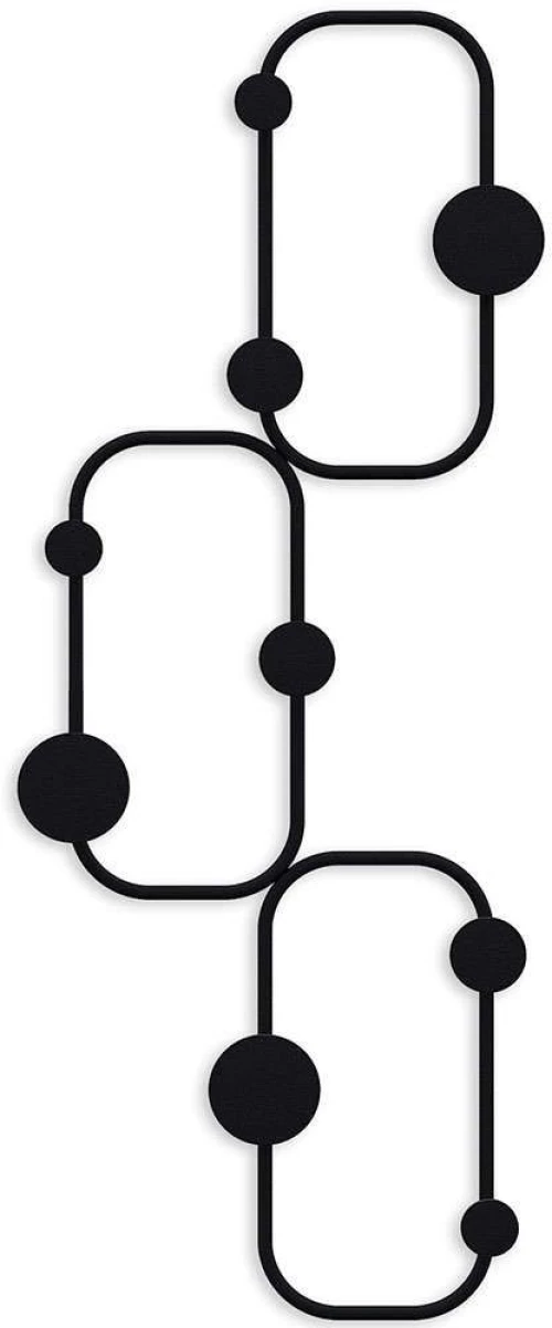 Κρεμάστρα Τοίχου 9 Θέσεων Lizzard 494PYT1163 28x5x70cm Black Wallity Μέταλλο