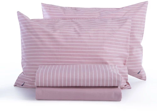 Σεντόνια Nau Coast (Σετ 4τμχ) Rose Nef-Nef Homeware Διπλό 200x270cm 100% Βαμβακερό Περκάλι