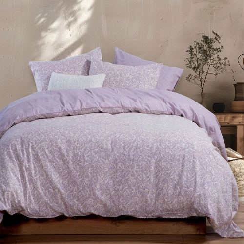 Σεντόνια Φανελένια Sorial (Σετ 4τμχ) Mauve Nef-Nef Homeware Υπέρδιπλo 240x260cm 100% Βαμβακερή Φανέλα