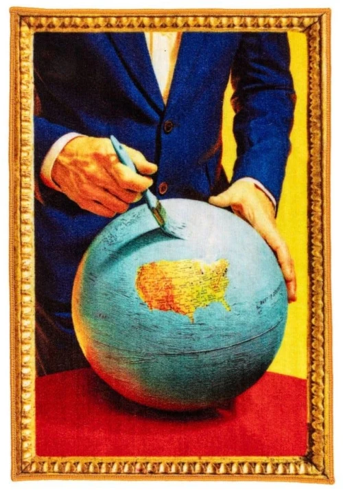 Χαλάκι Globe 18194 60x90cm Multi Seletti 60Χ90 Recycled