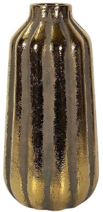 Βάζο Κεραμικό 0024-124-154 17x35cm Gold-Sand Κεραμικό