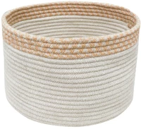 Καλάθι Αποθήκευσης Kilo LOR-BSK-KILO-HNY Φ40x25cm Honey Lorena Canals Βαμβάκι-Πολυέστερ