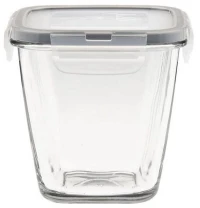Φαγητοδοχείο Fresco LVFRS228222Z 11,5x11,5cm 700ml Clear-Black Lav Γυαλί