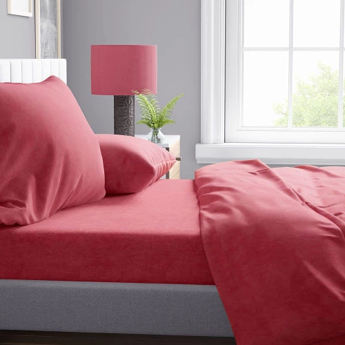 Σεντόνια Shadow (Σετ 3τμχ) 23 Red DimCol Μονό 160x240cm Βαμβάκι-Πολυέστερ