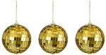 Χριστουγεννιάτικες Μπάλες Disco Mirror 02.1162260 (Σετ 3τμχ) 8cm Gold