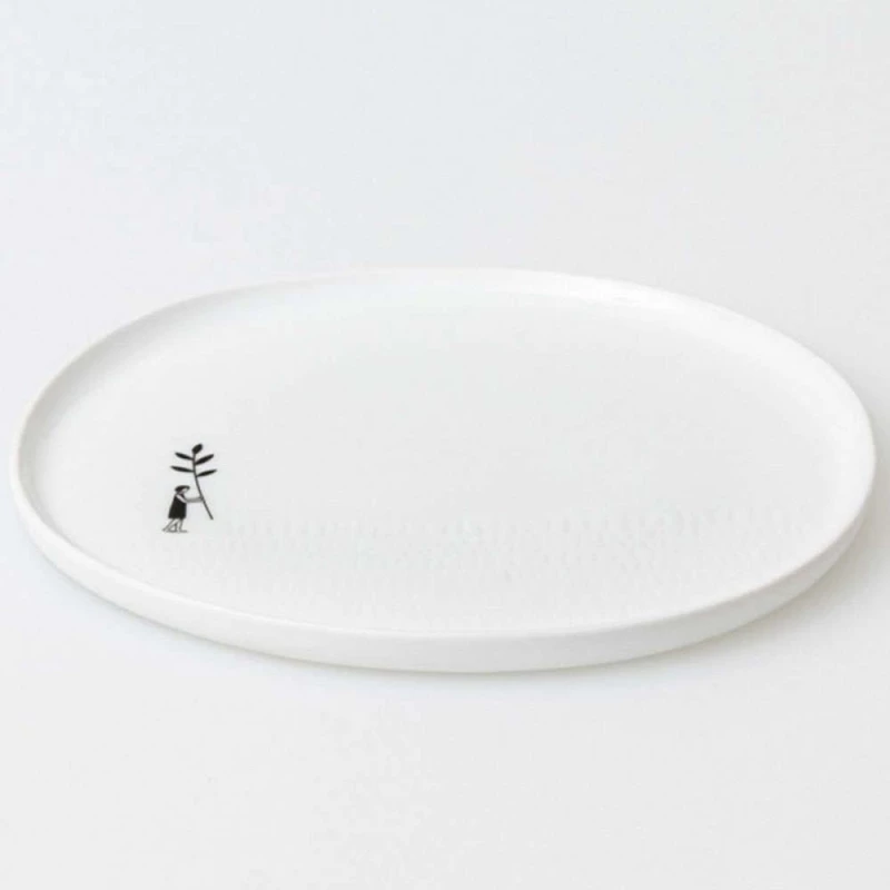 Πιάτο Ρηχό Meadow RD0016888 15x1cm White-Black Raeder Πορσελάνη