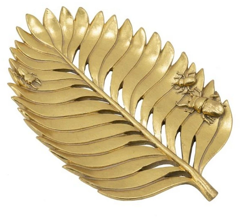 Διακοσμητική Πιατέλα Leaf 77598 28,5x17x2,5cm Gold Artekko Ρητίνη