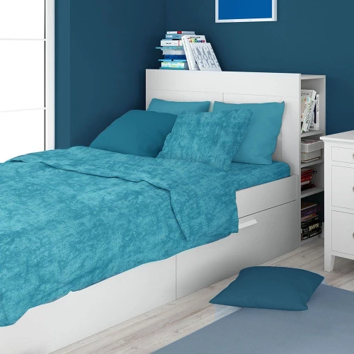 Σεντόνια Premium Shadow 620 (Σετ 3τμχ) Turquoise DimCol Μονό 160x240cm 100% Βαμβάκι