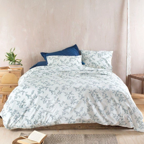 Σεντόνια Odet (Σετ 4τμχ) Blue Ρυθμός King Size 270x290cm 100% Βαμβάκι