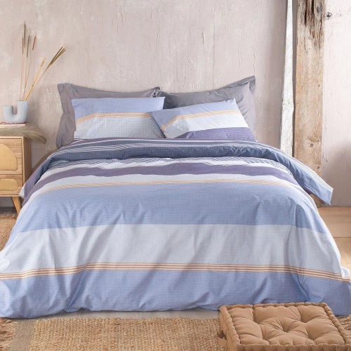 Πάπλωμα Boost (Σετ 2τμχ) Blue Ρυθμός Ημίδιπλο 160x240cm 100% Βαμβάκι