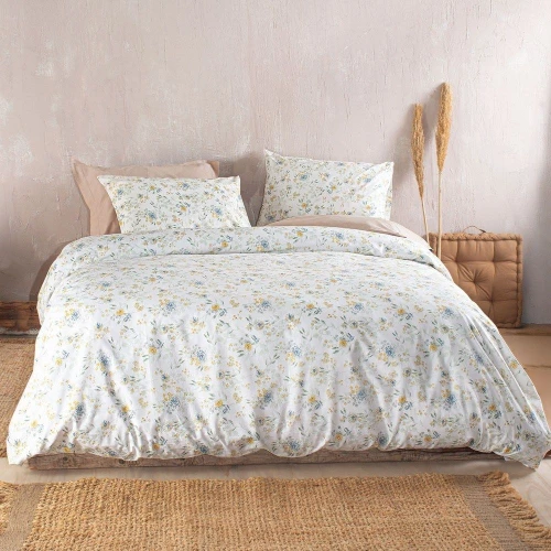 Σεντόνια Sorin (Σετ 4τμχ) Blue Ρυθμός Υπέρδιπλo 230x270cm 100% Βαμβάκι