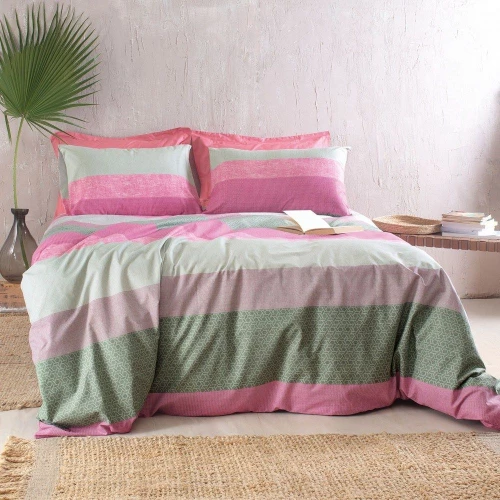 Πάπλωμα Robin (Σετ 2τμχ) Pink Ρυθμός Ημίδιπλο 160x240cm Βαμβάκι-Πολυέστερ