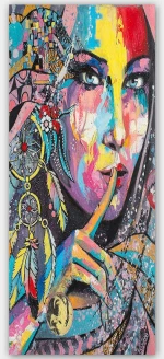 Πίνακας Καμβάς 451ERN2088 50x120cm Multi Wallity Κάθετοι Ξύλο, Καμβάς