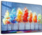 Πίνακας Γυάλινος 672BRS2348 110x70cm Multi Wallity Οριζόντιοι Γυαλί